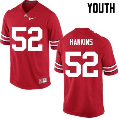 Youth Ohio State Buckeyes #52 Johnathan Hankins Red Nike NCAA College Football Jersey Official SZS6044ES